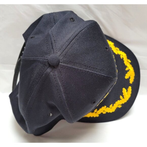 U.S. Naval Observatory Black Hat Gold Embroidery Adjustable Snapback Adult Large - Picture 5 of 7